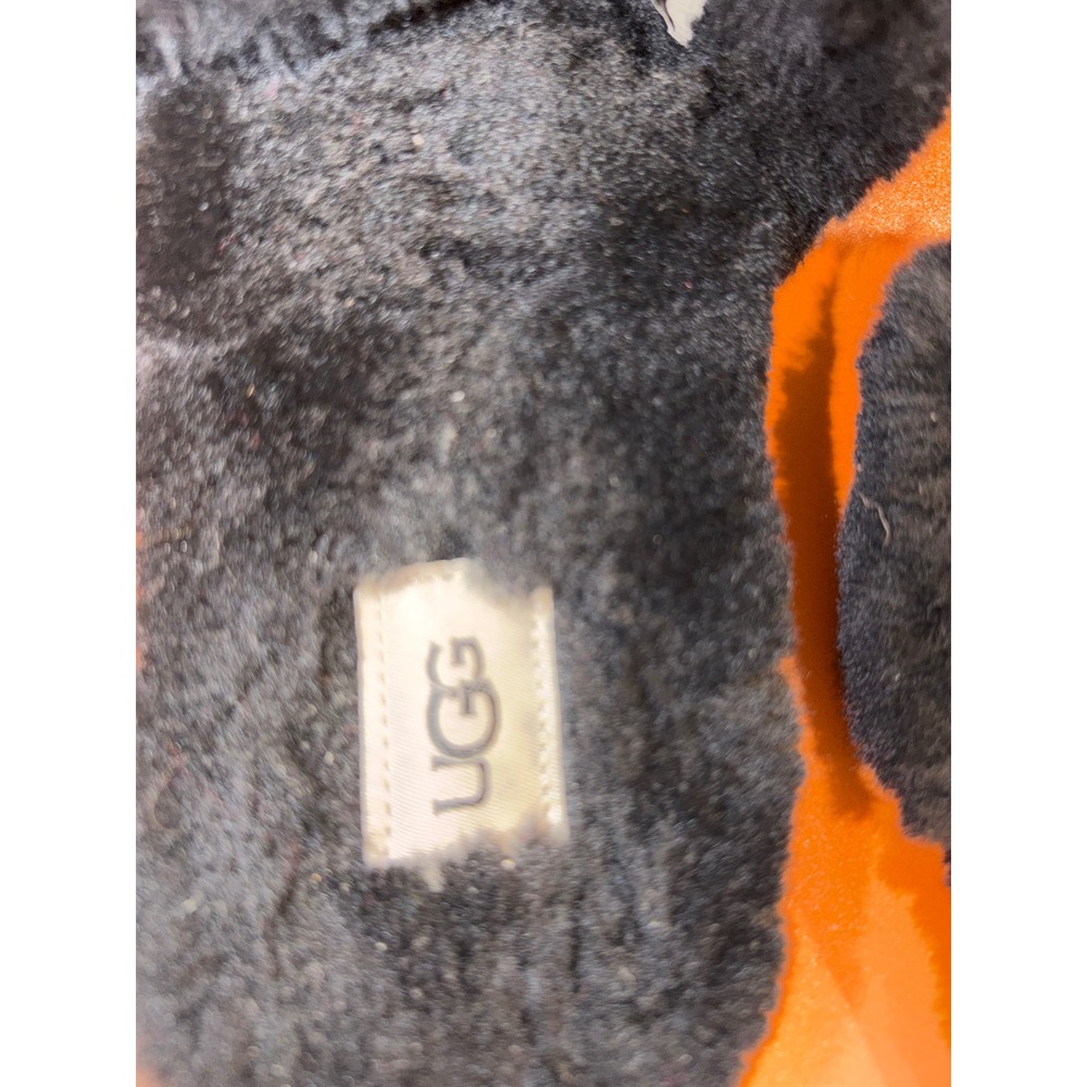 UGG Fluff Yeah Black Sheepskin Slide Slippers Womens Size 10 Plush Shearling - Picture 6 of 6